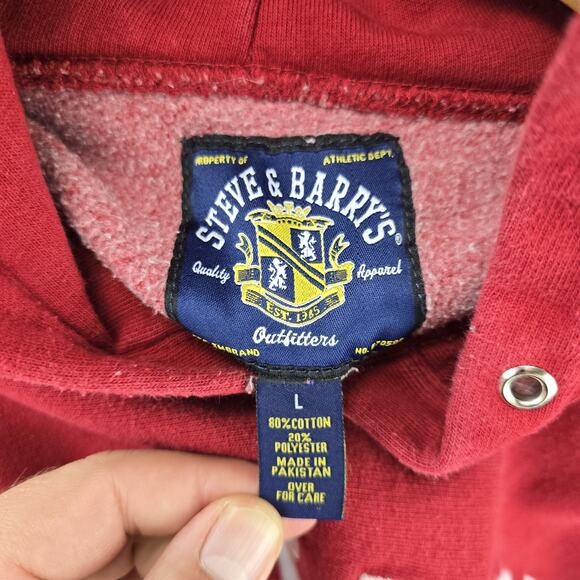 Vintage Steve & Barry’s Indiana University Sweatshirt Mens Large Red Hoodie Y2K - Picture 5 of 8